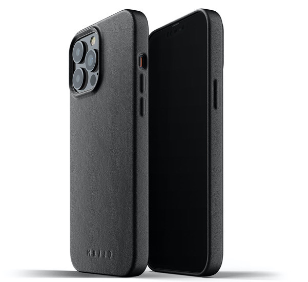 Mujjo Leather Case iPhone 13 Pro Max schwarz