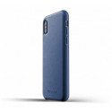 Mujjo Leather Case iPhone X blau