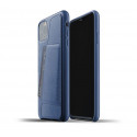Mujjo Leder Wallet Hülle iPhone 11 Pro Max Blau