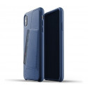 Mujjo Leather Wallet Case iPhone X blau