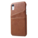 Casecentive Leder Wallet back case iPhone XR braun
