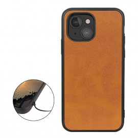 Casecentive Shockproof Leather Back Case iPhone 13 Mini braun