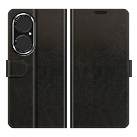 Casencentive Magnetic Leather Wallet Case Huawei P50 schwarz