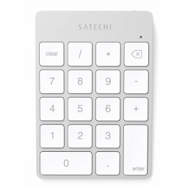 Satechi Slim wiederaufladbare Bluetooth-Tastatur (Nummernblock) Aluminium Silber