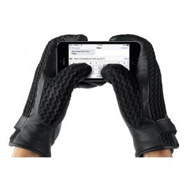 Mujjo Leder Crochet Touchscreen Gloves Size 9 (L)