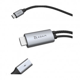ADAM elements CASA H180 USB-C 4K 60Hz HDMI Kabel grau