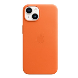 Apple Leather Case iPhone 14 Orange