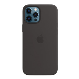 Apple Silikon MagSafe Hülle iPhone 12 Pro Max schwarz