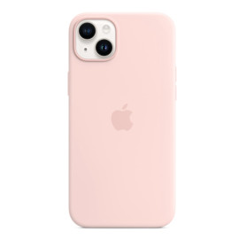 Apple Silikon MagSafe Hülle iPhone 14 Plus Chalk Pink