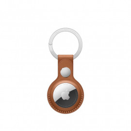 Apple AirTag Leder Schlüsselanhänger saddle brown