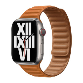 Apple Leather Link Apple Watch S/M 42mm / 44mm / 45mm Golden Brown