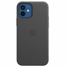 Apple Leather MagSafe Case iPhone 12 / 12 Pro schwarz