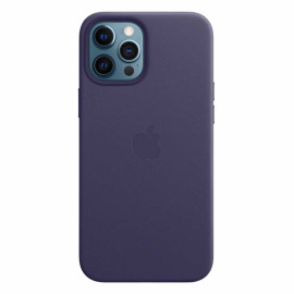 Apple Leder MagSafe Hülle iPhone 12 Pro Max Deep Violet