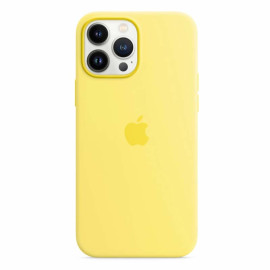 Apple Silikon MagSafe Hülle iPhone 13 Pro Max Lemon Zest