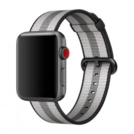 Apple gewebtes Nylon Apple Watch 42mm / 44mm / 45mm / 49mm schwarz