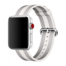  Apple gewebtes Nylon Apple Watch 42mm / 44mm / 45mm / 49mm Weiß