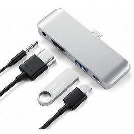 Satechi Aluminum USB-C Mobile Pro Hub silber