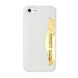Muvit Leatherette Back Case iPhone 5(S) weiß