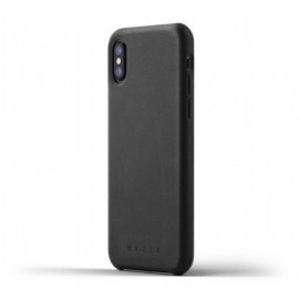Mujjo Leather Case iPhone X schwarz