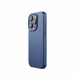 Mujjo Leather Case with MagSafe iPhone 15 Pro blue