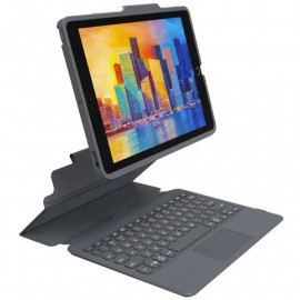 ZAGG Pro Keys Kabellose Tastatur mit Trackpad Bookcase iPad 10.2 Zoll (2019 / 2020 / 2021) grau