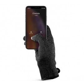 Mujjo Touchscreen-Handschuhe Double-Layered (L) schwarz