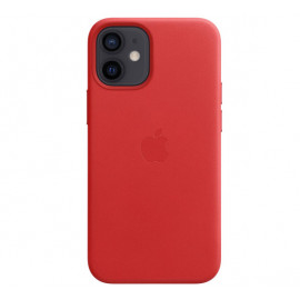 Apple Leather Case iPhone 12 Mini rot 