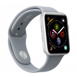 SBS Silikon Strap Apple Watch medium / large 42mm / 44mm / 45mm / 49mm grau