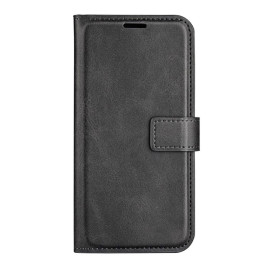 Casecentive Leder Wallet Hülle mit Verschluss iPhone 15 Plus schwarz
