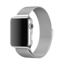 Casecentive Magnetic Milanese Armband Apple Watch 42 / 44 mm silber
