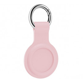 Casecentive Silikon Schlüsselanhänger mit Ring AirTag Case rosa
