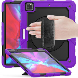 Casecentive Handstrap Pro Hardcase mit Griff iPad Pro 12.9" 2022 / 2021 / 2020 / 2018 Violett