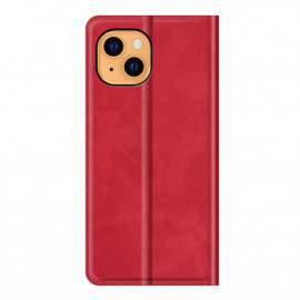 Casecentive Magnetic Leather Wallet iPhone 14 rot