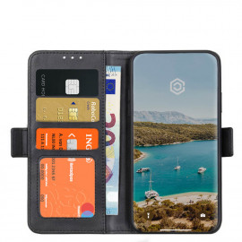 Casecentive Magnetic Leather Wallet Case iPhone 12 Mini schwarz