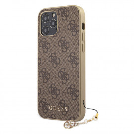 Guess 4G Charms Case iPhone 12 / 12 Pro braun