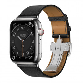 Hermès Apple Watch Strap Single Tour 42 / 44 / 45 / 49 mm Deployment Buckle noir