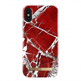 iDeal of Sweden Fashion Hülle iPhone X/XS Scar Rot Marmor