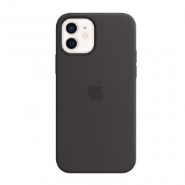 Apple Silikon MagSafe Hülle iPhone 12 / 12 Pro schwarz