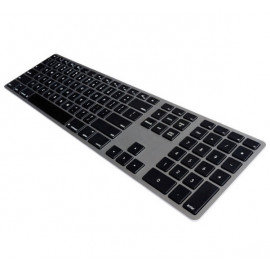 Matias Kabellose Tastatur US QWERTY mit Hintergrundbeleuchtung für MacBook space grey