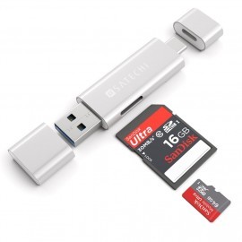 Satechi Aluminum USB-C Kartenlesegerät Silber