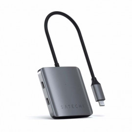 Satechi Aluminum 4 Port USB-C Hub space gray