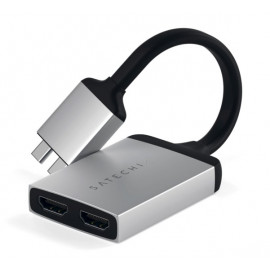 Satechi Type-C Dual HDMI Adapter silber