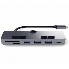 Satechi USB-C Hub Aluminium Clamp Pro grau