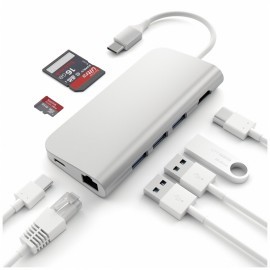 Satechi USB-C Multi-Port Adapter 4K Ethernet Silber 