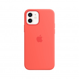 Apple Silikon MagSafe Hülle iPhone 12 / 12 Pro Pink Citrus
