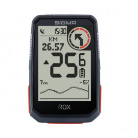 Sigma ROX 4.0 GPS Fahrradcomputer schwarz HR + CAD/Geschwindigkeitssensor Top Mount Set