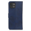 Casecentive Leder Wallet Case mit Verschluss iPhone 13 Mini blau