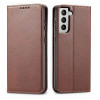 Casecentive Leder Wallet case Luxus Samsung Galaxy S21 braun