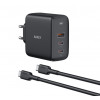 Aukey 3 Port Power Delivery (PD) schnelles Ladegerät 90W inkl. USB-C Kabel