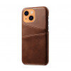 Casecentive Leder Wallet Back Case iPhone 13 braun